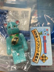 BEARBRICK 33代 ANIMAL 招財貓 藍色 夜光 100% BE@RBRICK