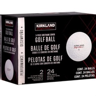 KIRKLAND GOLF BALLS COSTCO 3 PIECE 24 PACK DISTANCE HIGH REBOUND URETHANE SCREEN GOLF BALLS