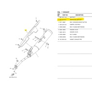 B7E-E4718-00 YAMAHA EZ115 MUFFLER PROTECTOR / COVER EXHAUST EKZOS ORIGINAL HLY EZ 115