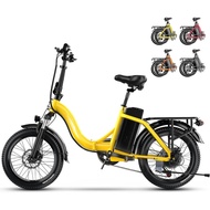 Folding Electric Bike, 48v 20ah Large Removable Battery E Bike, 30+mph, 80 Miles Max Range, 20 Fat T