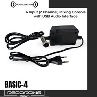 terbaru recording tech basic-4 basic4 mixer 2 channel 4 input usb