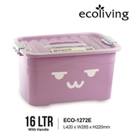 EPLAS x ECO LIVING 10L & 16L Emoji Storage Box - Cute Multipurpose Storage Box, ECO-1271E & 1272E St