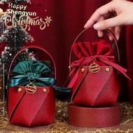 # gavin # Leather Cloth Christmas Gift Bag Eve  Box Red Green Portable Wedding Christmas Gift Packag