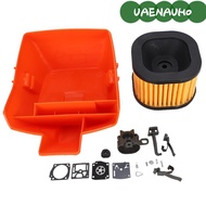 UAENAUH0 Air Filter Cover Kit, ABS Orange Air Filter Assembly, Easy to Install Compact With Baffle T