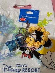 東京迪士尼 史迪奇 爆米花鑰匙圈 附提袋