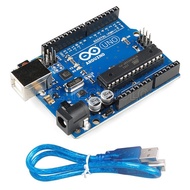 (1ชิ้น) AA001 บอร์ดอาร์ดูโน่ UNO R3 chip ATmega328 พร้อมสาย USB (Arduino UNO R3 DIP Board chip ATmeg