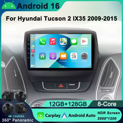 2Din 4G Android 16 Car Stereo Radio Multimedia Video Player For Hyundai Tucson 2 LM IX35 2009-2015 N