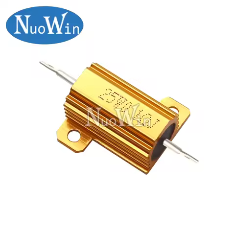 10W 25W Aluminum Power Metal Shell Case Wirewound Resistor 0.01 ~ 30K 0.1 1 2 3 4 5 6 8 10 20 25 100