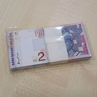 Duit Lama 2 Ringgit UNC 100pcs Running Ahmad Don 2 Ringgit Stack