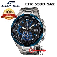 CASIO Edifice รุ่น EFR-539BK EFR-539D ของแท้ 100% ตัวเรือน Stainless Chronograph นาฬิกาผู้ชาย  พร้อมกล่องและประกัน CMG 1 ปี EFR-539 EFR539 EFR-539BK-1A EFR-539D-7A EFR-539D-1A2 EFR-539SG-1A