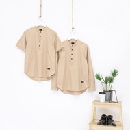 Kemeja Koko Pria Katun Linen Premium Lengan Panjang - Baju Koko Linen