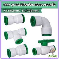 ARVE Connector PPR Water pipe Valve Gate DN15 DN20 Equipment Door fitting
