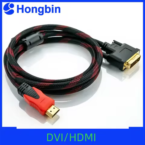 DVI to HDMI-Compatible Cable HDMI to DVI D Male to HDMI Cable High Speed HDTV Digital Audio Cable