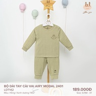 LiL Little Love long-sleeved off-the-shoulder clothing set for baby from 6m to 4y LDT142