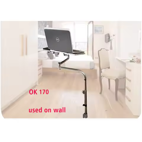 OK 170 Laptop wall Mount Adjustable bedside Computer Monitor Holder Mount +Keyboard Holder Rotating 