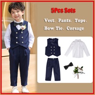 Birthday Outfit for Baby Boy Clothes Gentleman Tuxedo Damit for Kids Boy Terno 1-10 Years Old Weddin
