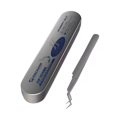 MECHANIC Aax-17 Stainless Steel Tin Positioning Tweezers for IC Chip Repair Precise Clamping of Tin 