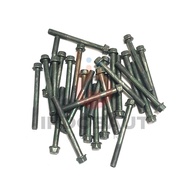 HIJAU MESIN 10 - 100 PCS Engine Block Bolts 6x60 Key 8 Green Flange M6X60Bolt Thread 10 Fine Threads