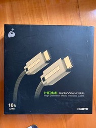 HDMI AV cable 3米 未用過 原裝盒 加送 adaptor DVI to HDMI