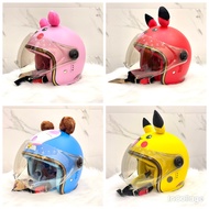 Pikachu 34 Children's Helmet 4-10 Years Old with Full Face Visor