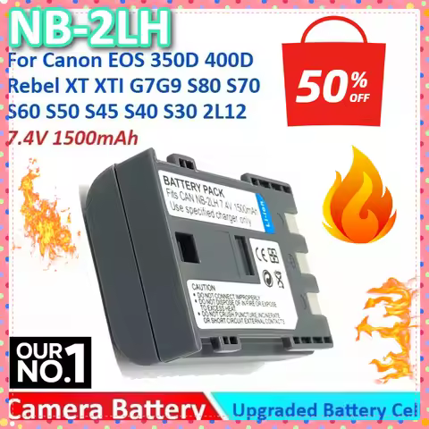 1500mAh 7.4V NB-2LH NB-2L Camera Battery+Charger for Canon EOS 350D 400D for Rebel XT XTI G7 G9 S60