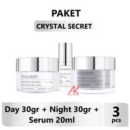 Paket Wardah Crystal Secret 3 in 1 : Night Day Cream Serum [White Secret]