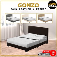 Living Mall Gonzo Divan Bed Frame Fabric / Faux Leather Colour Options - All Sizes Available