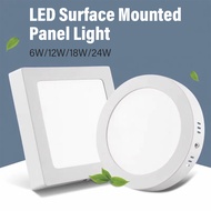 LED Panel Light Surface Mounted Downlight led light 6W 12W 18W 24W Tricolor ceiling light led