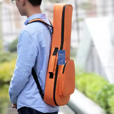 Padded Ukulele Bag Thickened Ukulele Gig Bag Carry Case Cartoon Musical Note Sturdy Waterproof Ukule