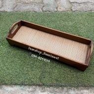 Long Wooden Tray Beverage