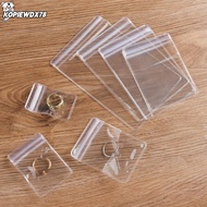 KOPIEWDX78JQ 100pcs Zip Lock Bags Necklace Bracelet Ring Wide Use Storage Pouches Transparent Jewelr