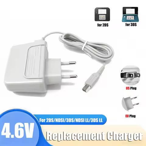 AC 100-240V Games Replacement Charger For 3DS XL LL/3DS/3DS /2DS 2DS/NDSI NDSI XL EU US Plug DC 4.6V