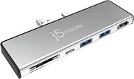 J5Create JCD324S 7-In-1 Mini Dock for Surface Pro 7, Silver