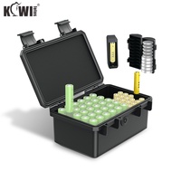 Kiwifotos RBC-58ACR Battery Case Batteri Storage Holder with Power Tester, IP67 Waterproof and Dustp