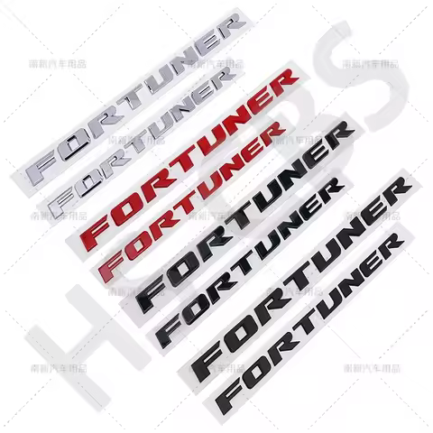 3D Car Fortuner Logo Sticker ABS Bonnet Hood Emblem Grill Logo Rear Trunk Badge Tailgate Decals Vehi