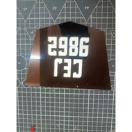 number plate motor 2D / 3D cristal