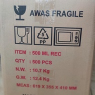 Terjangkau 1 Dus Thinwall Dm 500Ml Food Container Persegi Panjang Food