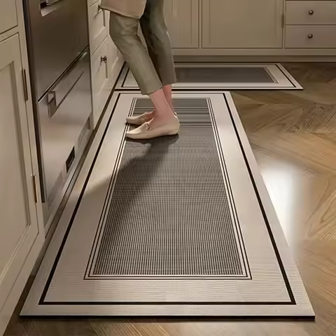 VIKAMA modern minimalist style carpet, bathroom foyer anti slip floor mat, kitchen corridor carpet,