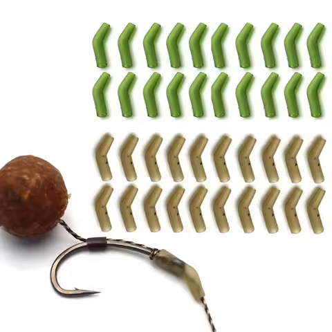 30pcs Carp fishing Accessories D Rig kickers hooks line aligners sleeve anti tangle sleeve for hair 