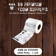 350pcs Roll Thermal Sticker A6 Paper Roll Fold Stack Airway Bill Sticker Thermal Label AWB Consignment Note