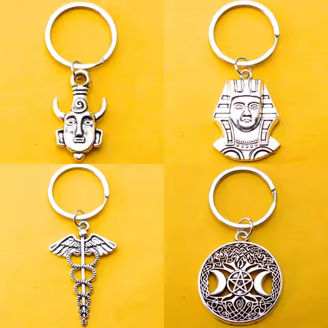 1 Pcs Key Chain Zinc Alloy Religious Belief Bag Decorations Essential For Festivals Mummy Buddha Pea