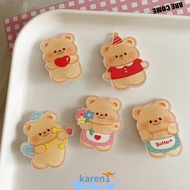 KAREN Butter Bear Hair Clip, Hair Clip Acrylic Fringe Clip,  Duckbill Clip Cartoon Hair Accessories