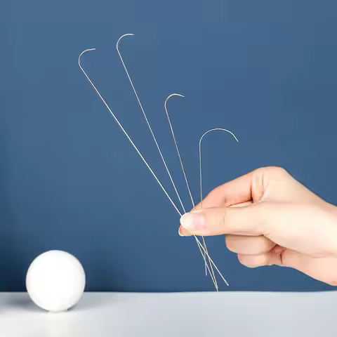 Curved Beading Needles, Stainless Bead Needle Bead Spinner Needles for Glass Seed Beads Waist Beads 