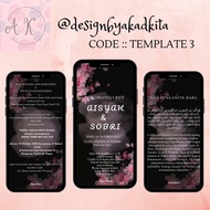 E-card Wedding Invitation | Kad Kahwin Digital Video [CODE :: TEMPLATE 3]