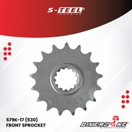 S-TEEL 579K-17 (530) Front Sprocket for YAMAHA MOTORCYCLE by Bikerzone Official Store