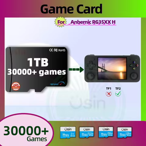 TF Game Card For Anbernic RG35XXH RG35XX H Portable Handheld Gaming Plug&play Pre-install Retro Game