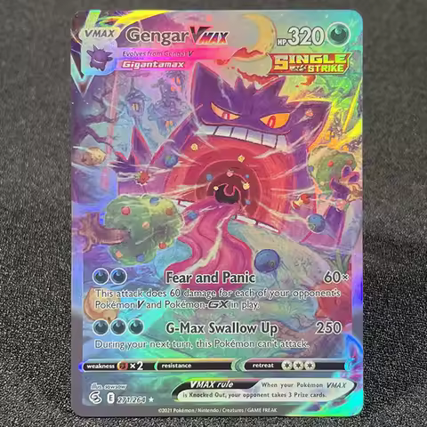 PKM Cards Sword&Shield Brilliant Stars Fusion Strike Pokémon GO Mew Charizard Gengar Foil Cards Game