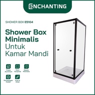ENCHANTING Shower Box Minimalis Kaca Temper Glass Kamar Mandi E5104 Complete Set with Shower Tray &