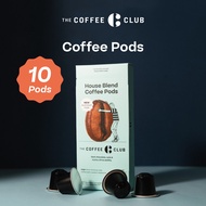 The Coffee Club - Dark Roast Coffee Pods จำนวน 10 แคปซูล สำหรับเครื่องทำกาแฟ (BBE: 21.06.2024)