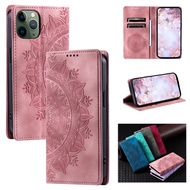 Flower Leather Case For Samsung A04S A04E F04 M04 M40S A72 A52 A52S A51 A71 5G Card Slot Holder Retro Pattern Flip Cover